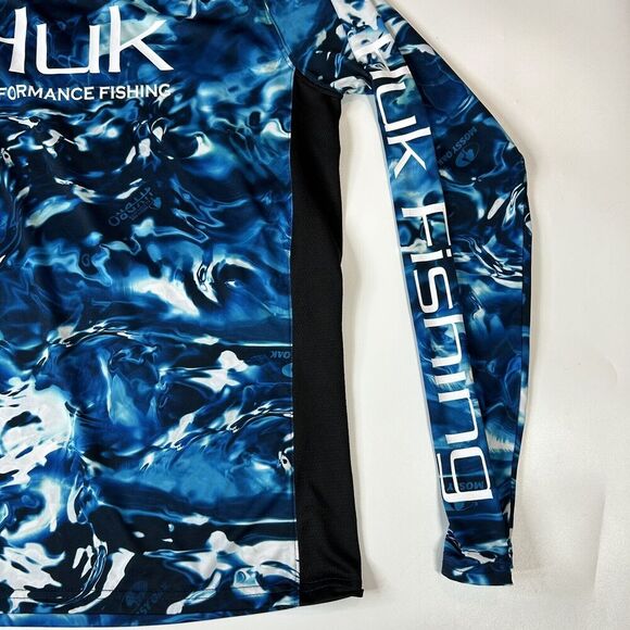 Hum Performance Fishing Short Men’s Small Mossy Oak Elements Hydro Water Print - Picture 4 of 8